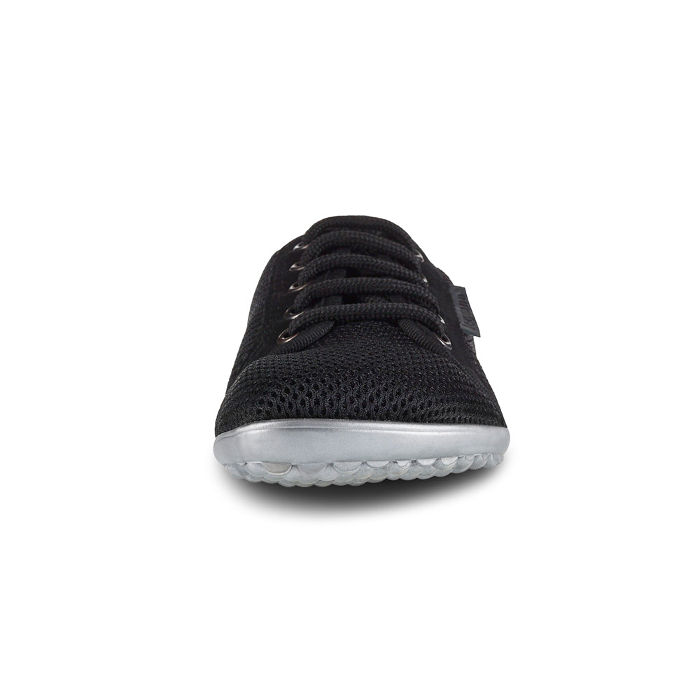 Leguano Aktiv barfods all-around sko til kvinder og mænd i farven black / gray, forfra