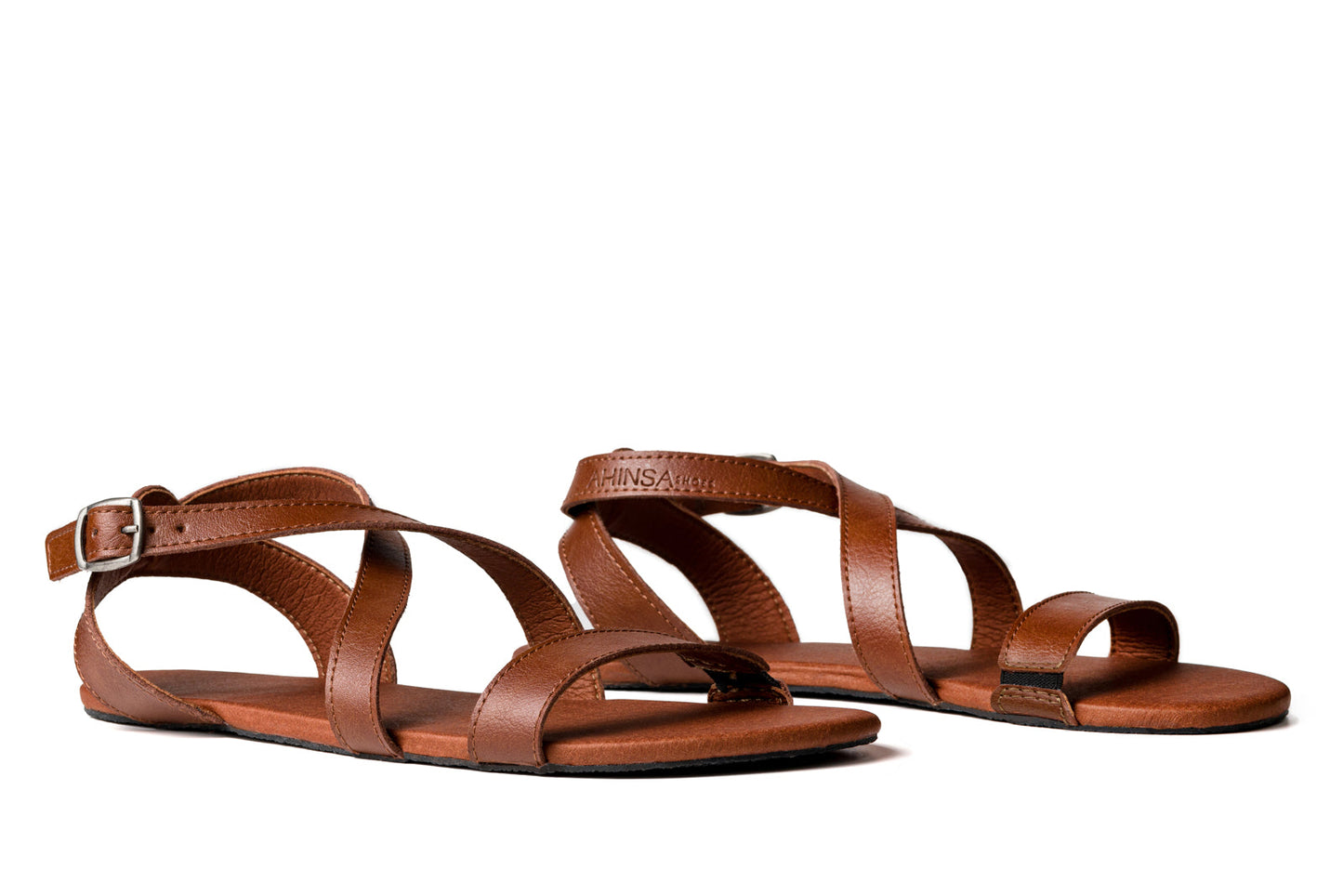 Ahinsa Hava barfods sandaler til kvinder i farven brown, par
