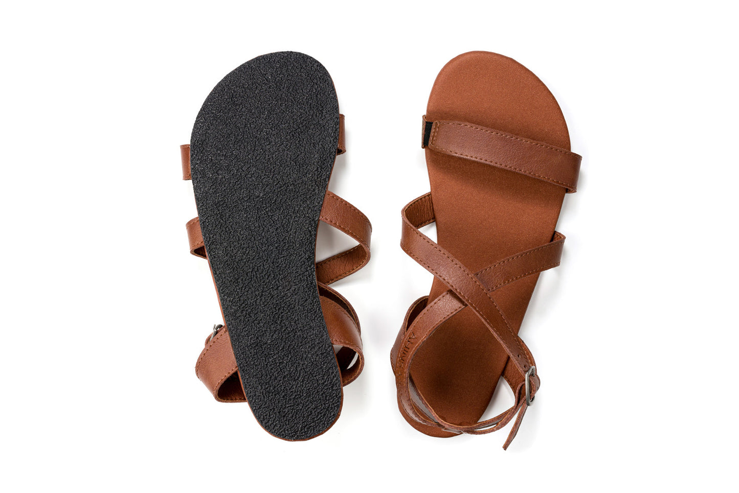 Ahinsa Hava barfods sandaler til kvinder i farven brown, saal