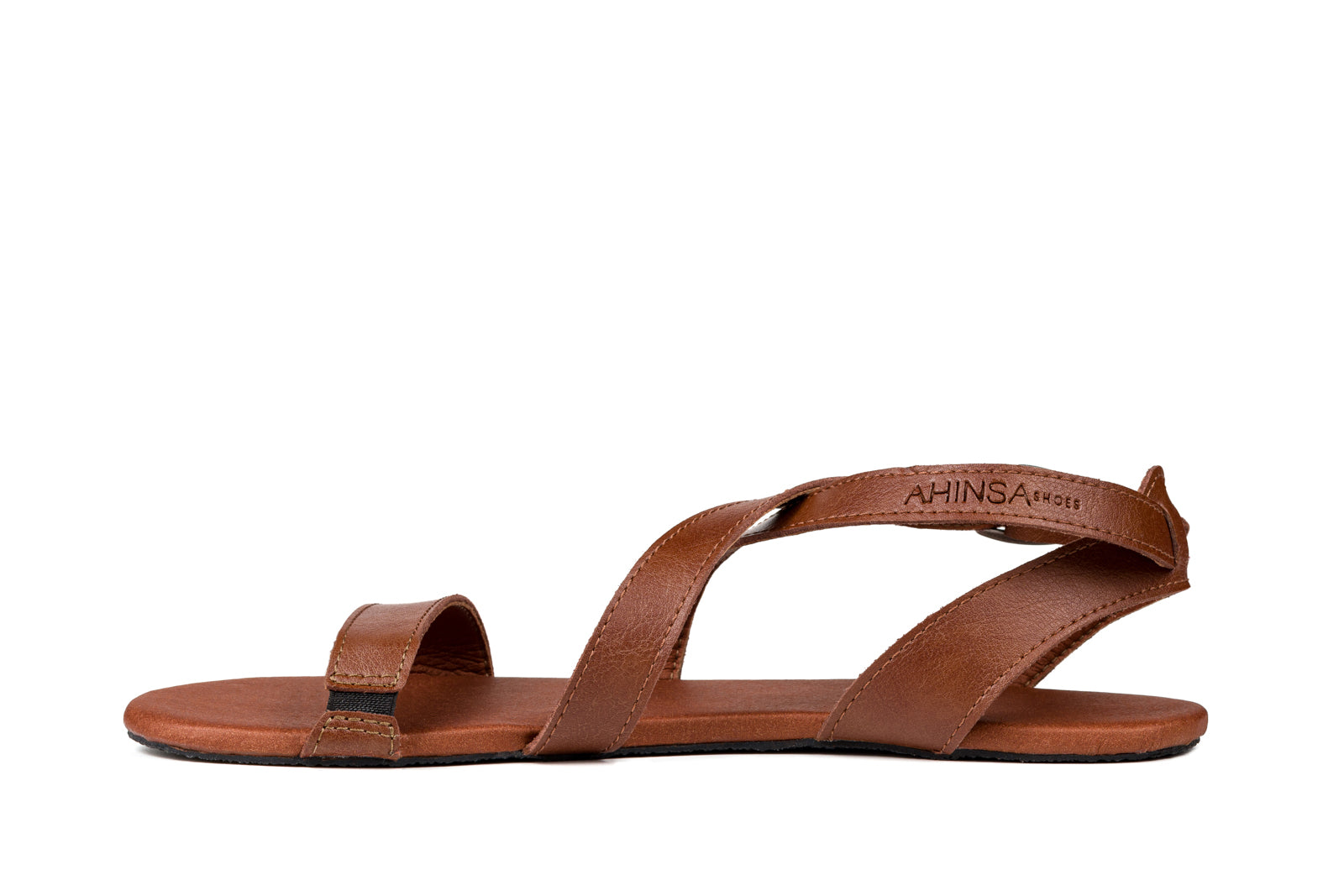 Ahinsa Hava barfods sandaler til kvinder i farven brown, inderside