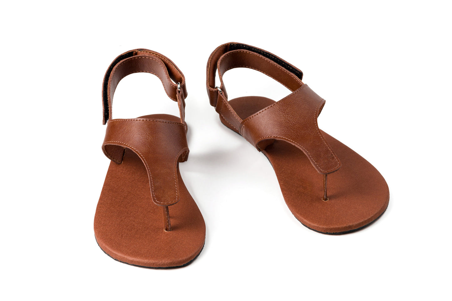 Ahinsa Simple barfods sandaler til kvinder i farven brown, par