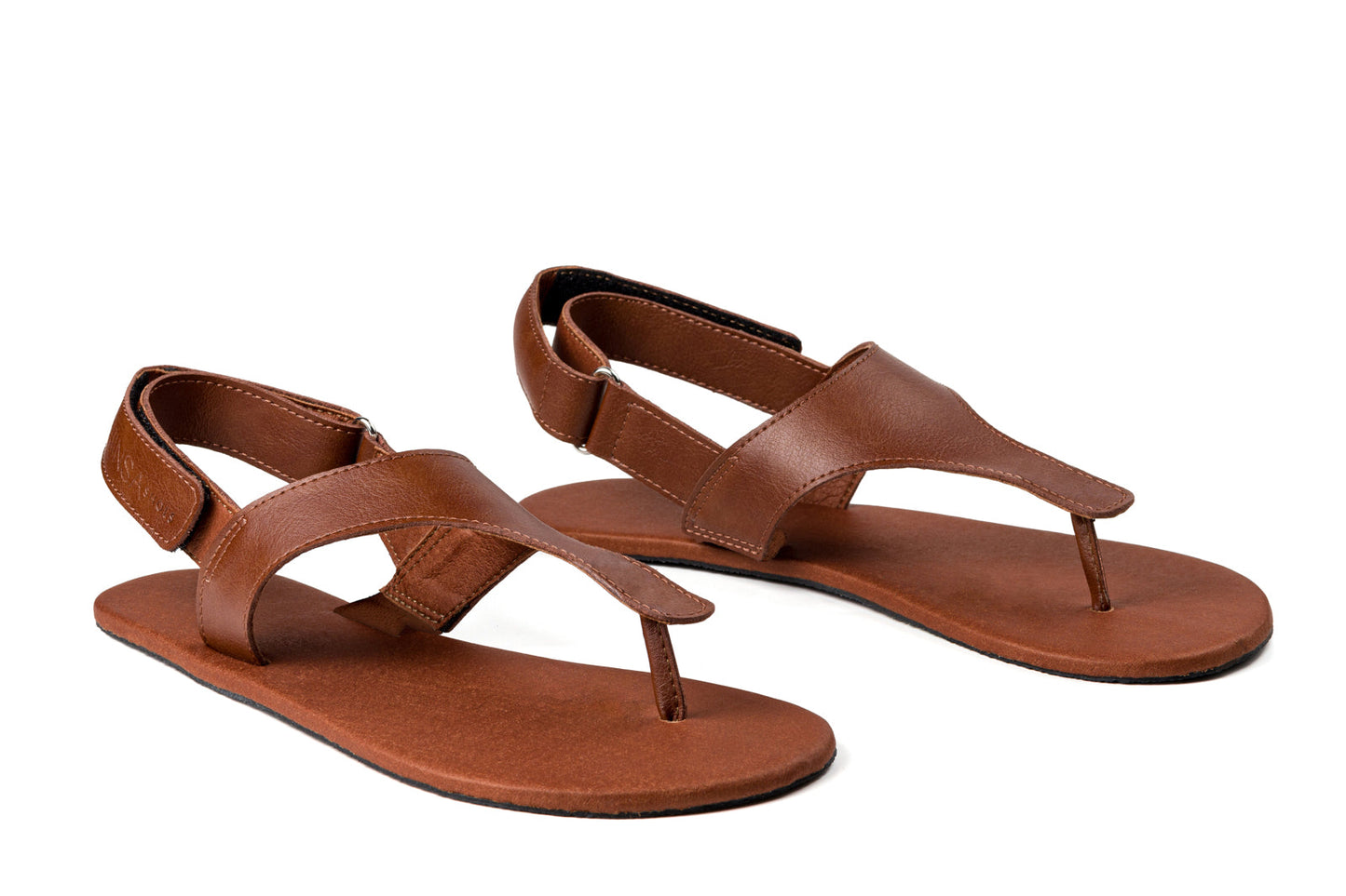 Ahinsa Simple barfods sandaler til kvinder i farven brown, par