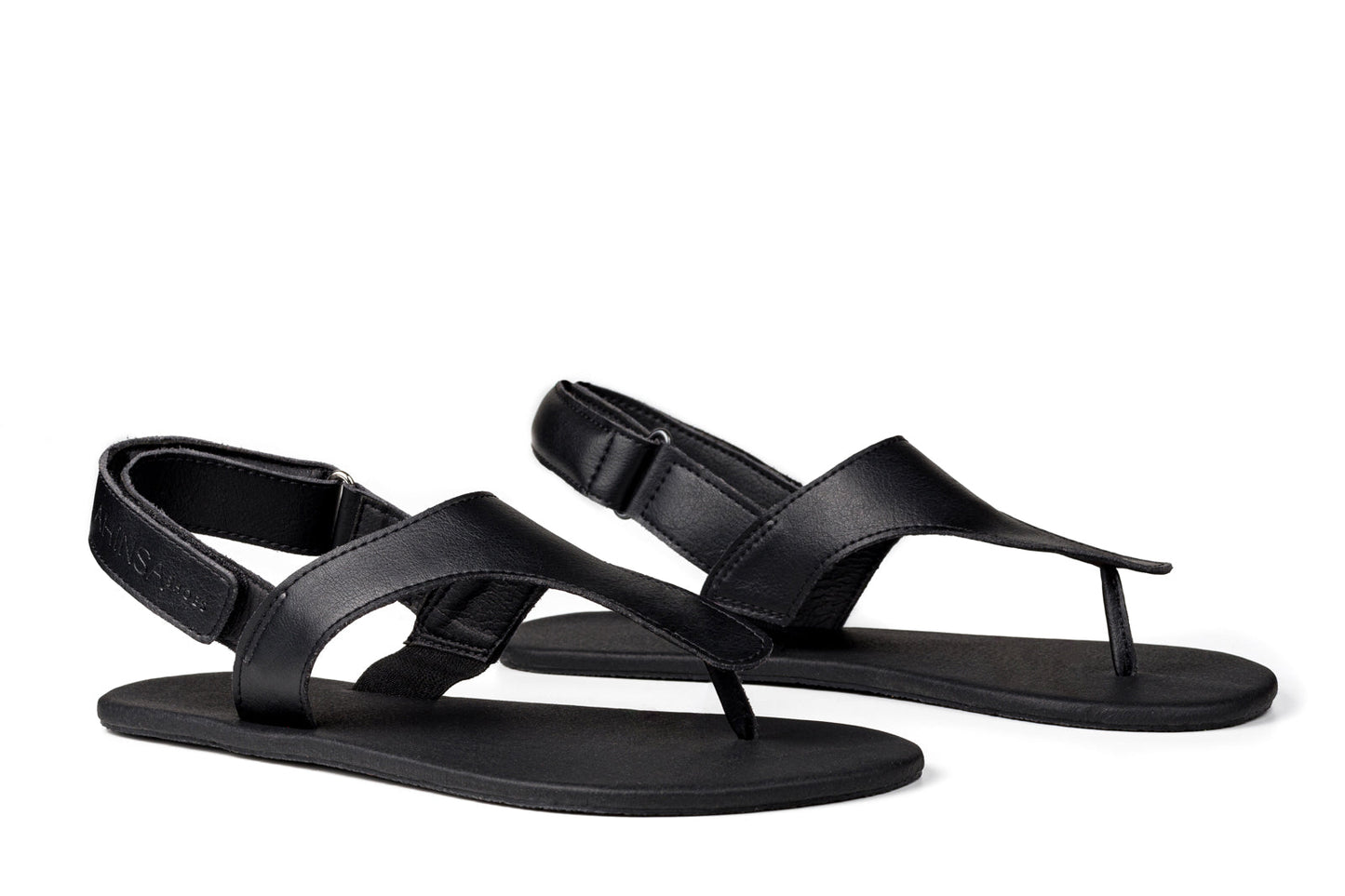Ahinsa Simple barfods sandaler til mænd i farven black, par