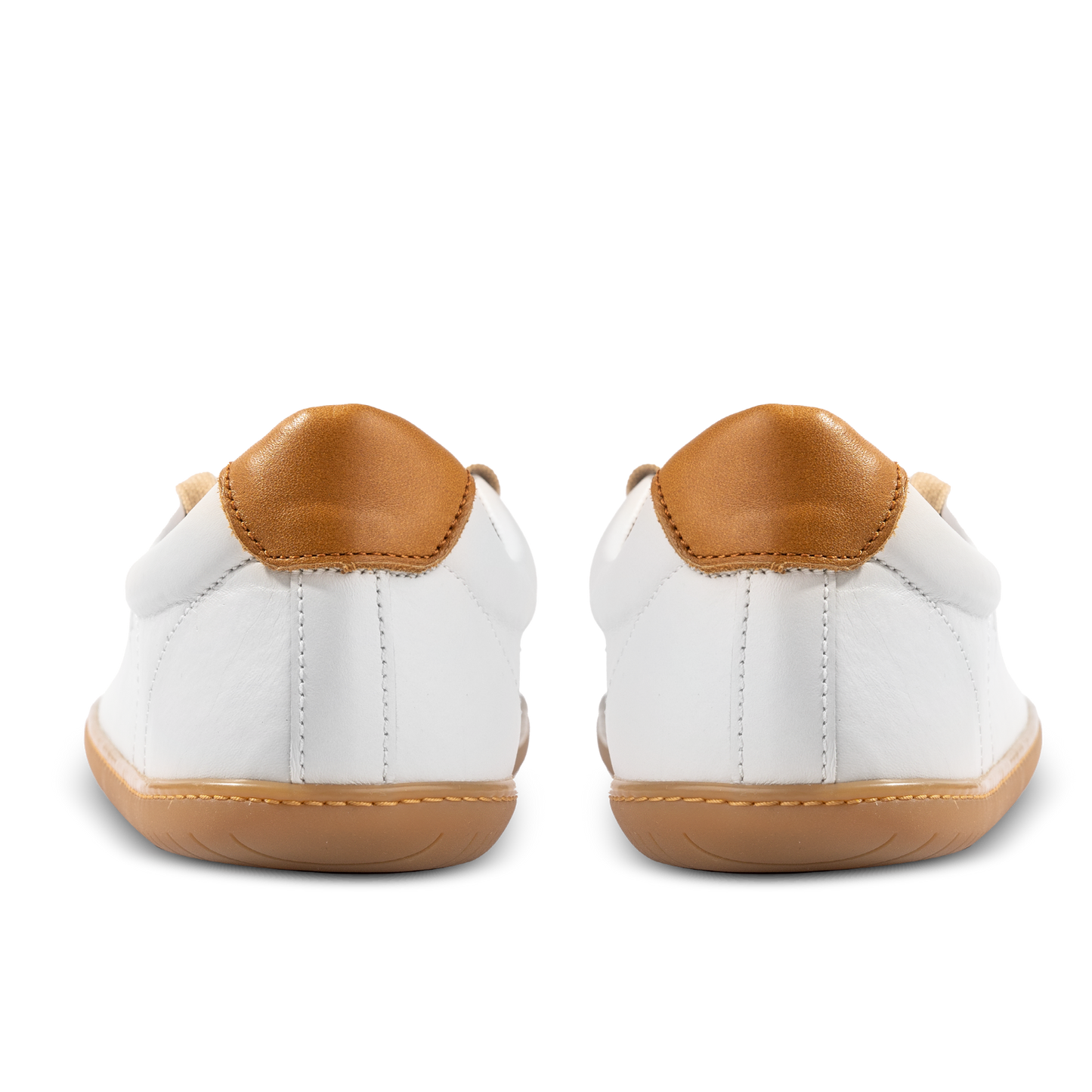 Aylla Keck Womens barfods sneakers i læder til kvinder i farven white, bagfra