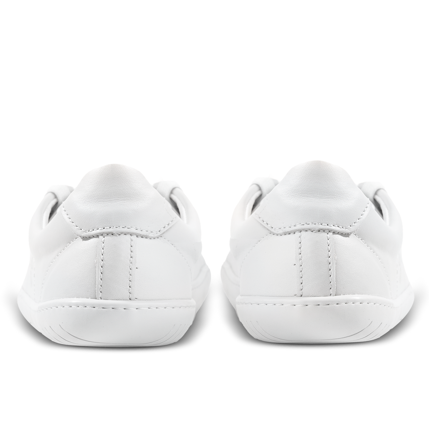 Aylla Keck Womens barfods sneakers i læder til kvinder i farven white / white, bagfra