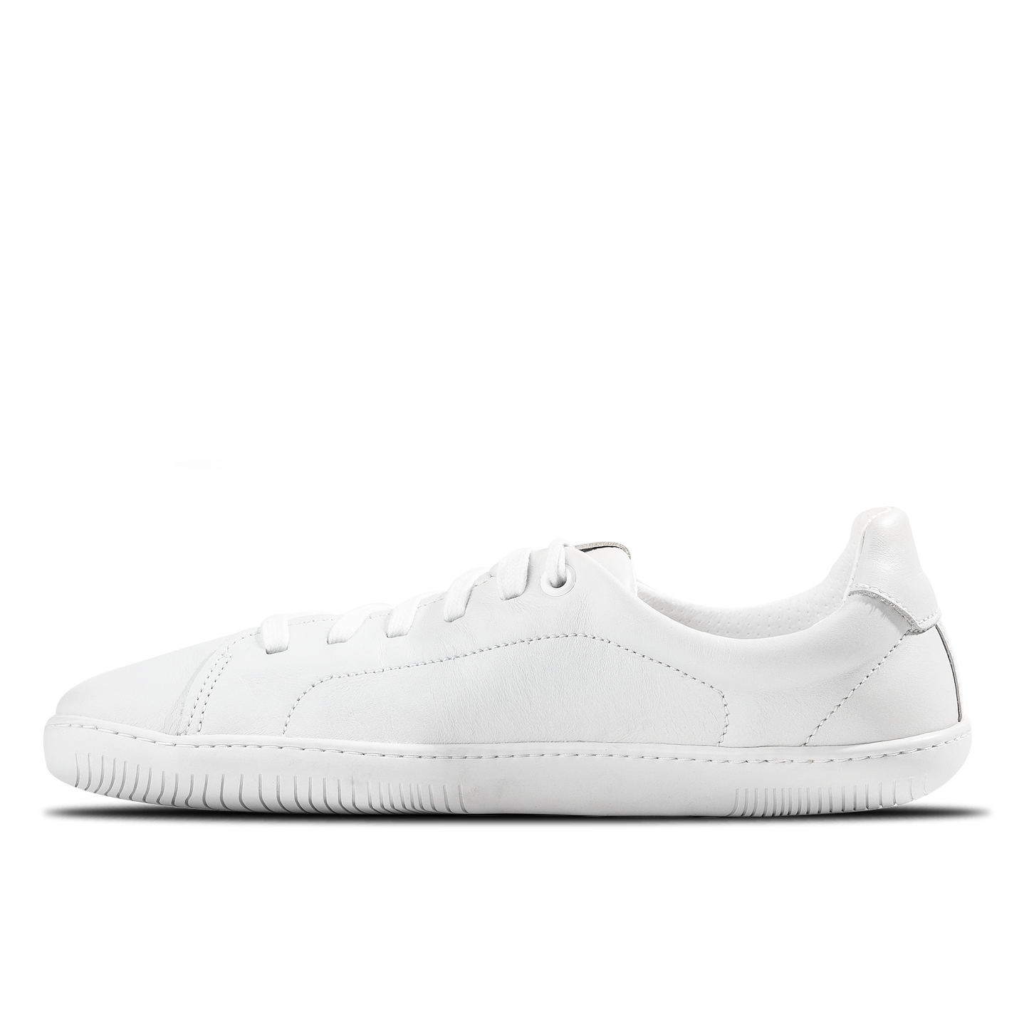 Aylla Keck Womens barfods sneakers i læder til kvinder i farven white / white, inderside