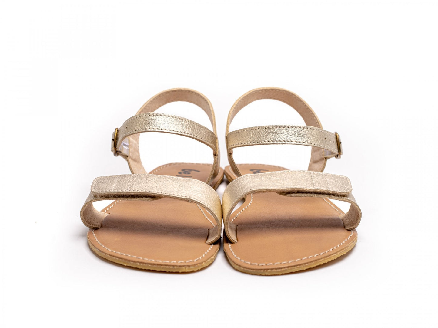 Be Lenka Grace barfods sandaler til kvinder i farven gold, forfra