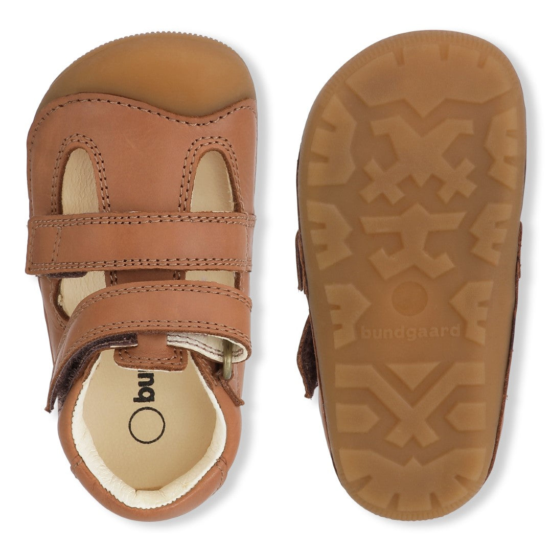 Bundgaard Petit Summer barfods sandaler til børn i farven cognac ws, top