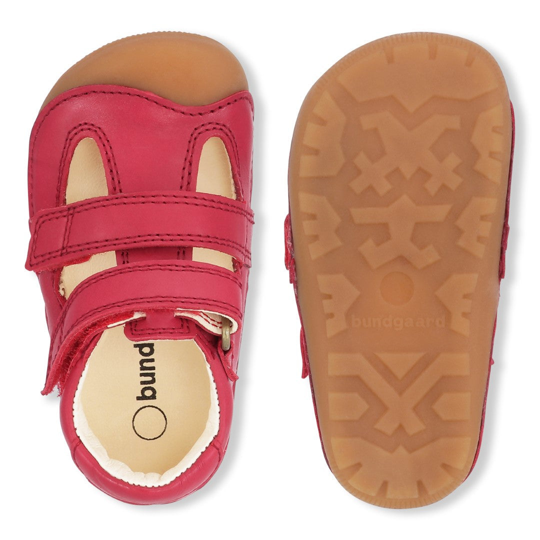 Bundgaard Petit Summer barfods sandaler til børn i farven red ws, top