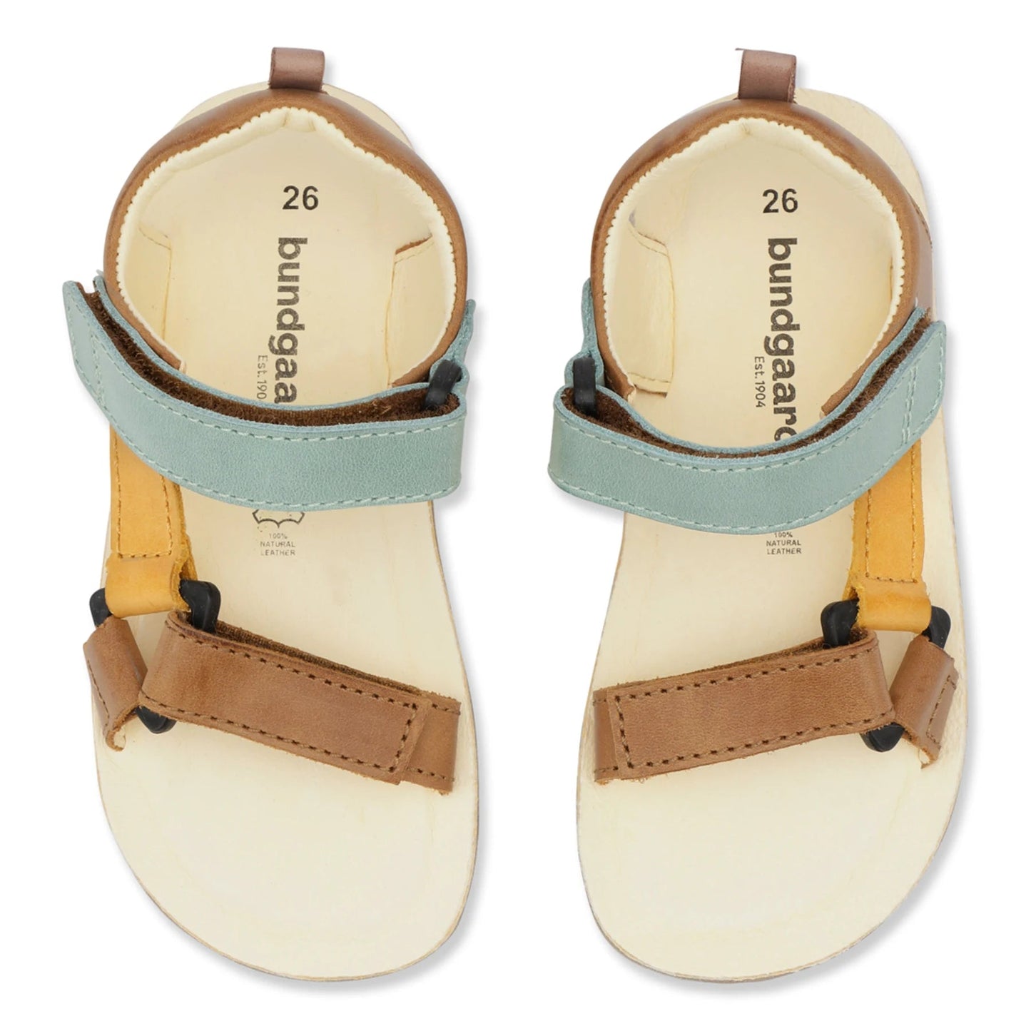 Bundgaard Skye barfods sandaler til børn i farven tan, top
