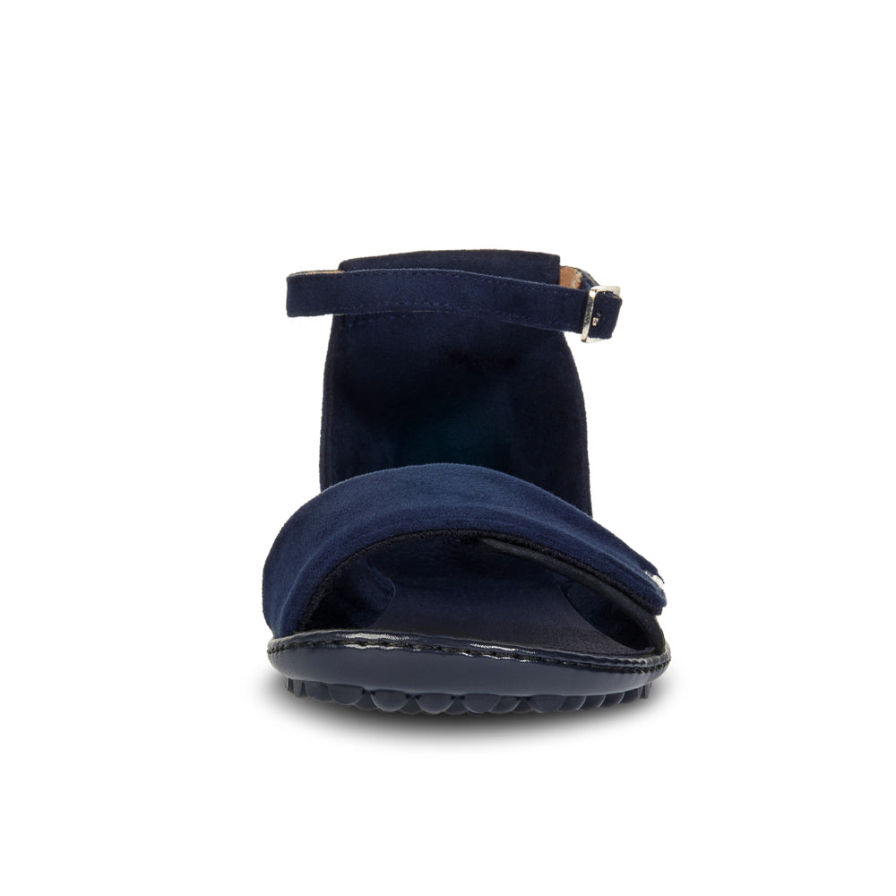 Leguano Jara barfods sandaler til kvinder i farven blue, forfra
