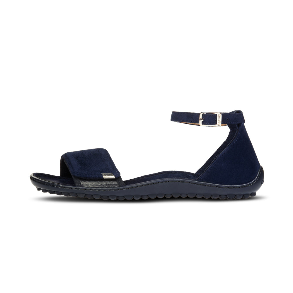 Leguano Jara barfods sandaler til kvinder i farven blue, yderside