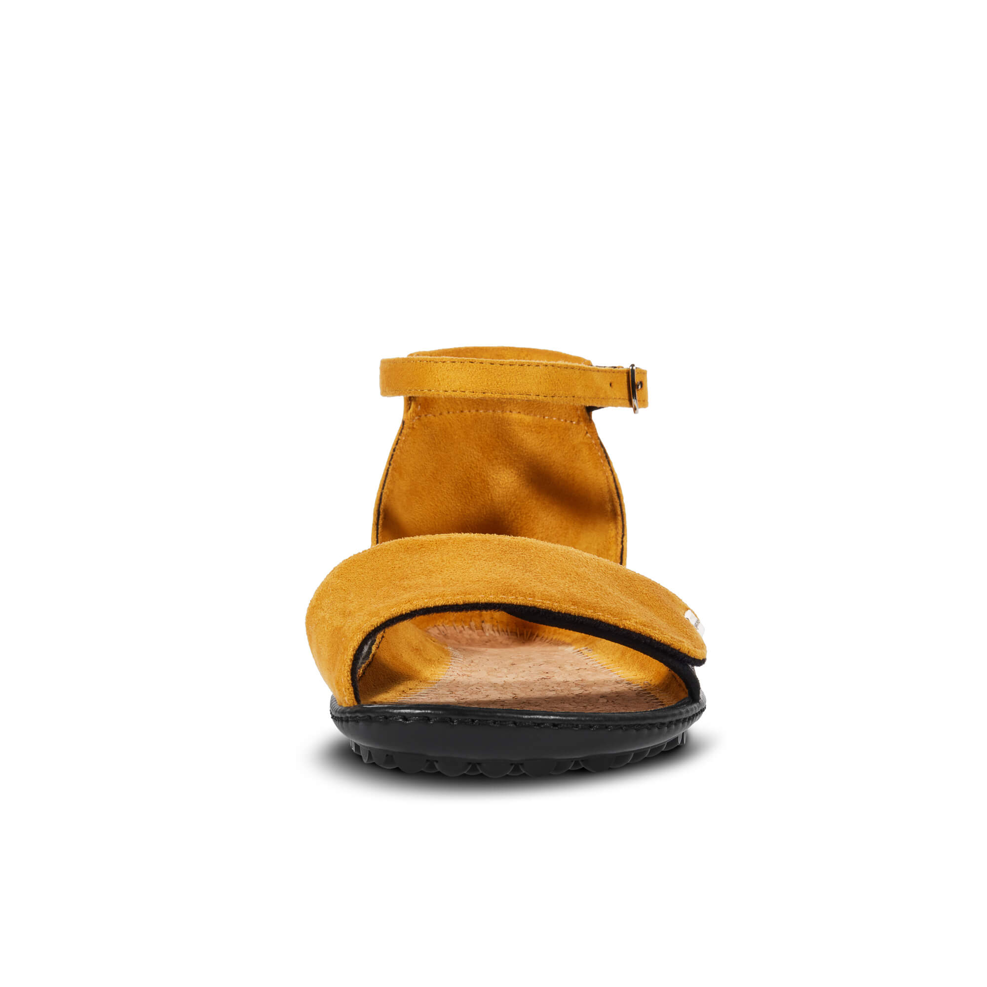 Leguano Jara barfods sandaler til kvinder i farven yellow, forfra