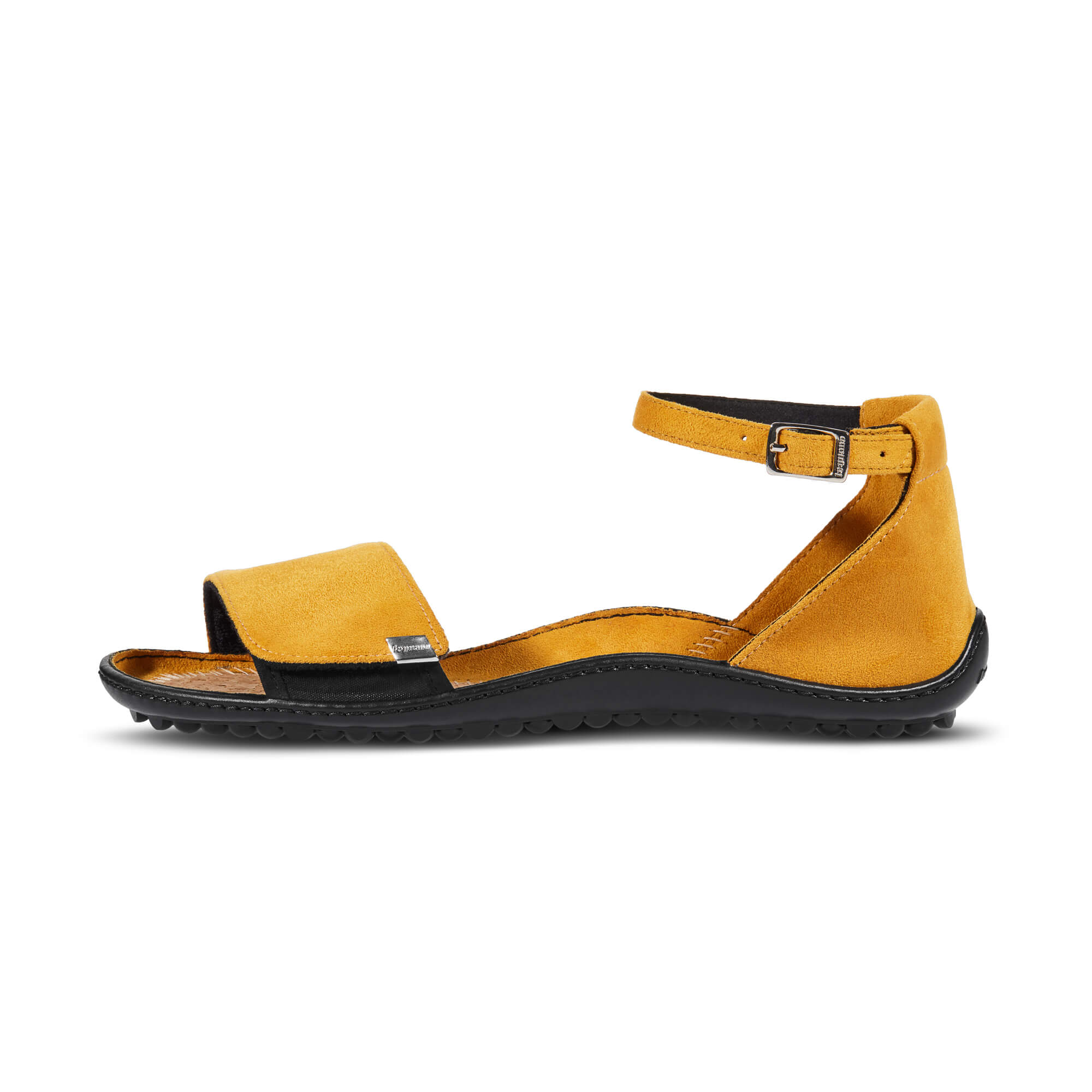 Leguano Jara barfods sandaler til kvinder i farven yellow, yderside