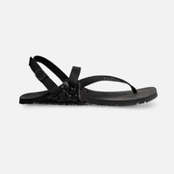 Nallu Journey barfods sandaler til kvinder og mænd i farven black, yderside