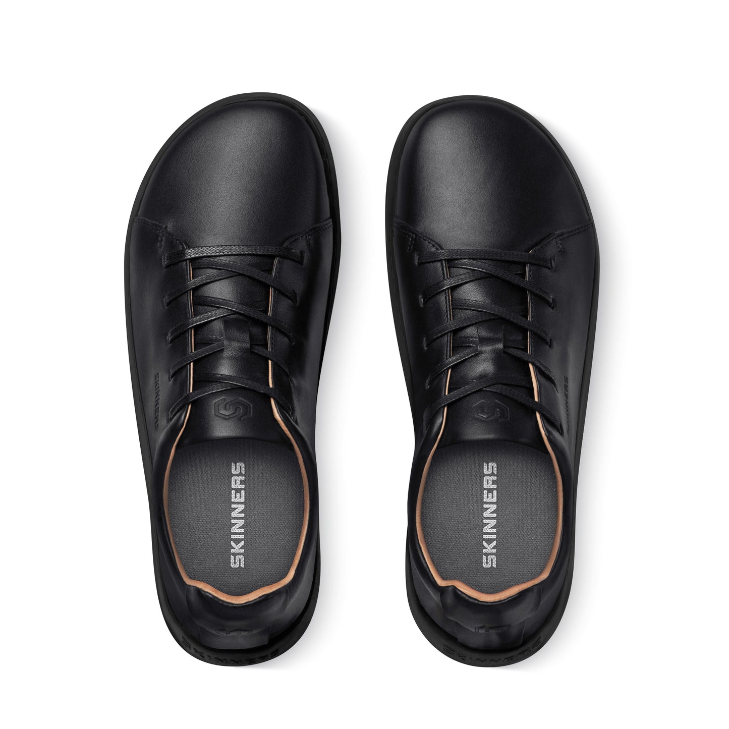 Mærkbare Walker barfods sneakers til kvinder og mænd i farven black / black, top
