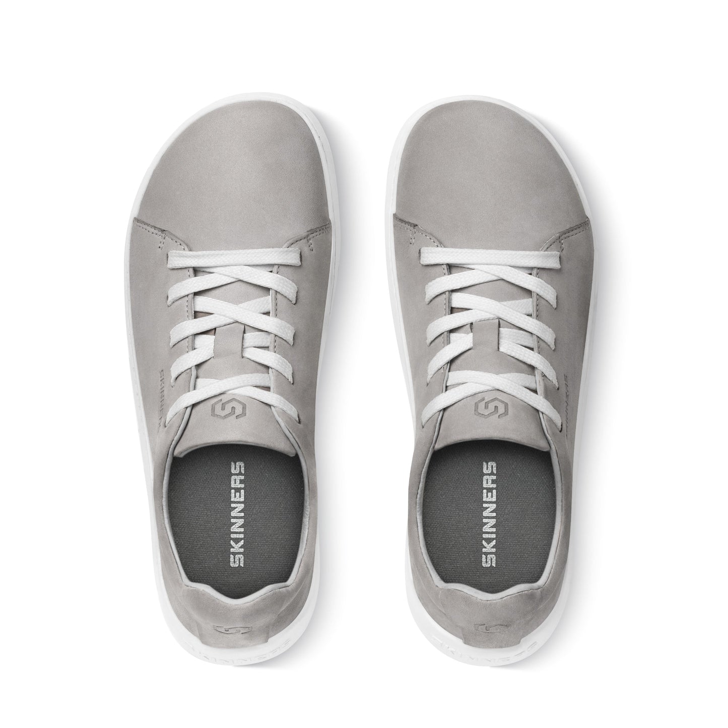 Mærkbare Walker barfods sneakers til kvinder og mænd i farven grey / white, top