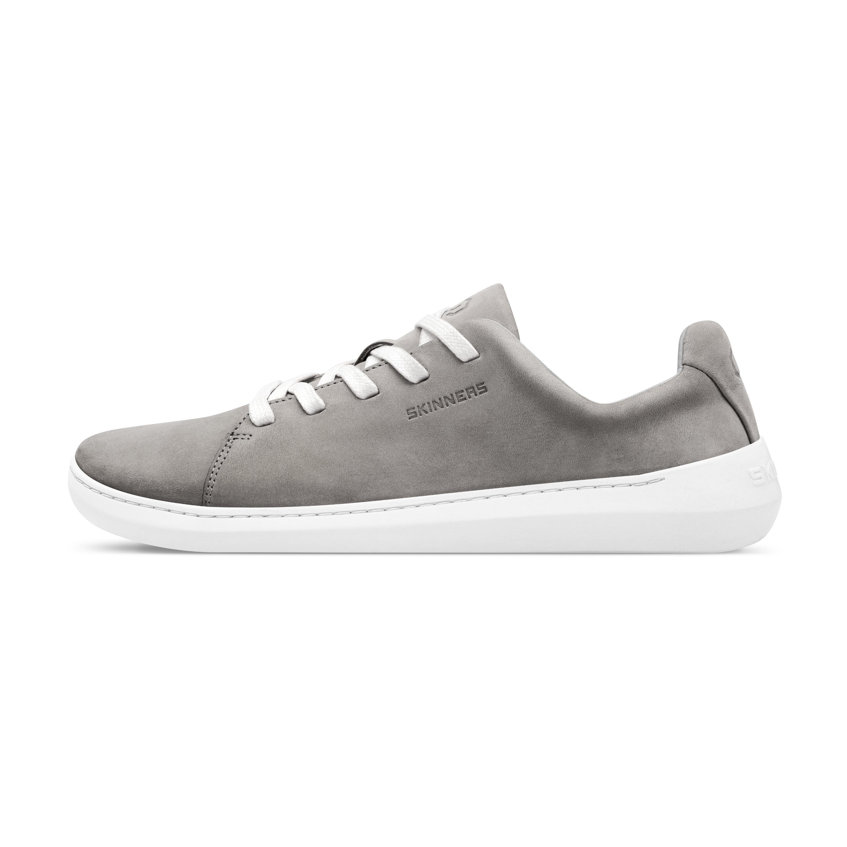 Mærkbare Walker barfods sneakers til kvinder og mænd i farven grey / white, yderside