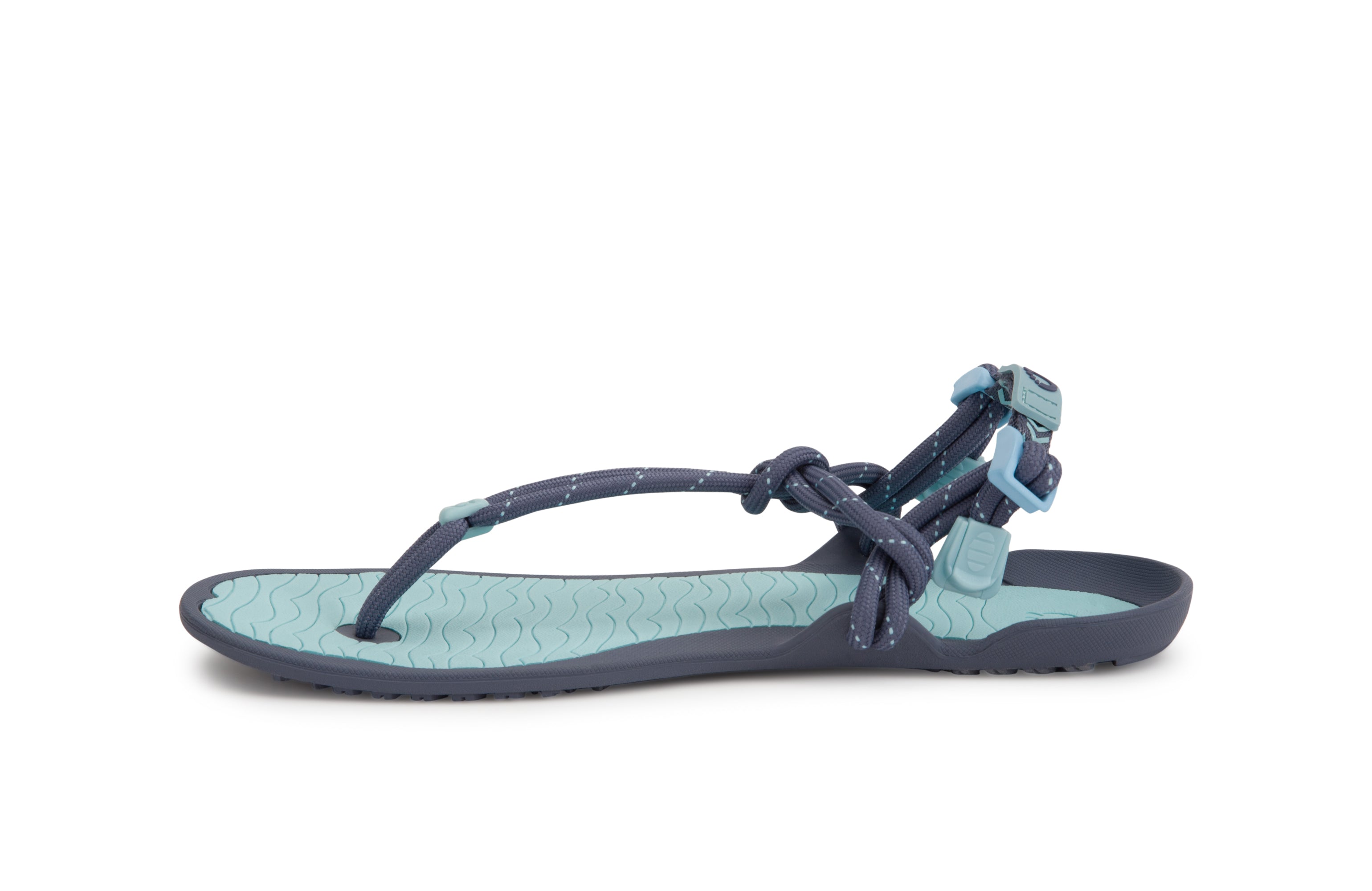 Xero Shoes Aqua Cloud Womens barfods minimalistiske sandaler til kvinder i farven blue glow, inderside