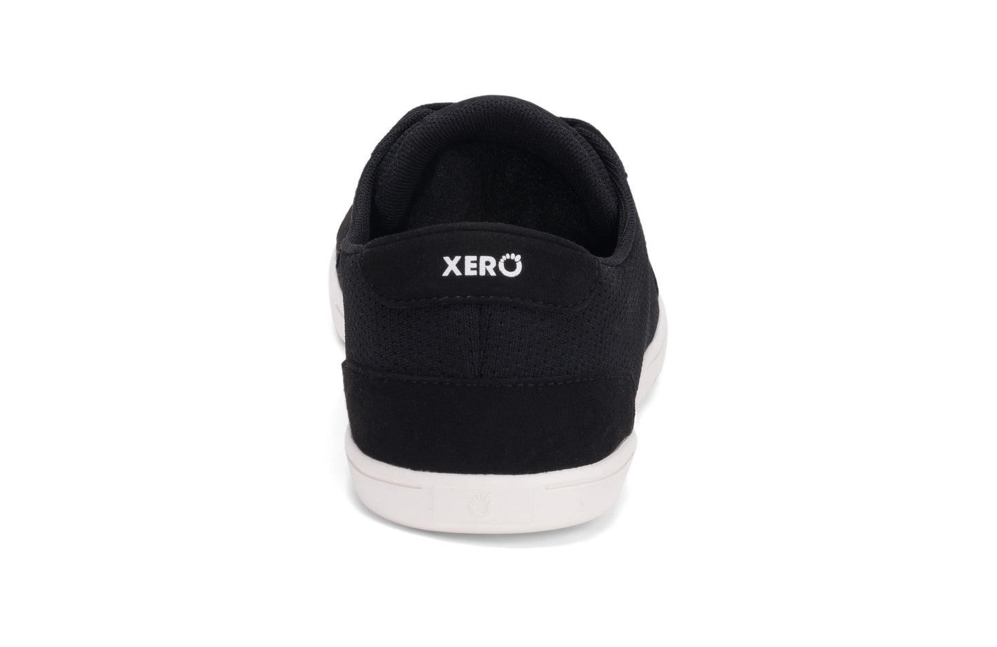 Xero Shoes Dillon Mens barfods sneakers til mænd i farven black, bagfra