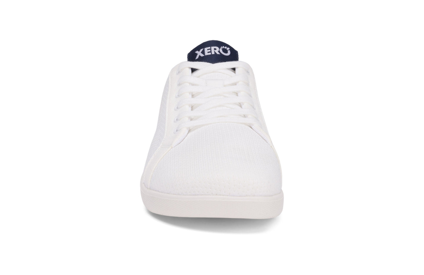 Xero Shoes Dillon Mens barfods sneakers til mænd i farven white, forfra