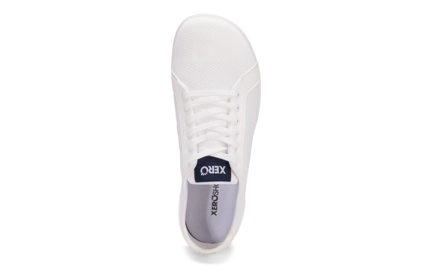 Xero Shoes Dillon Mens barfods sneakers til mænd i farven white, top
