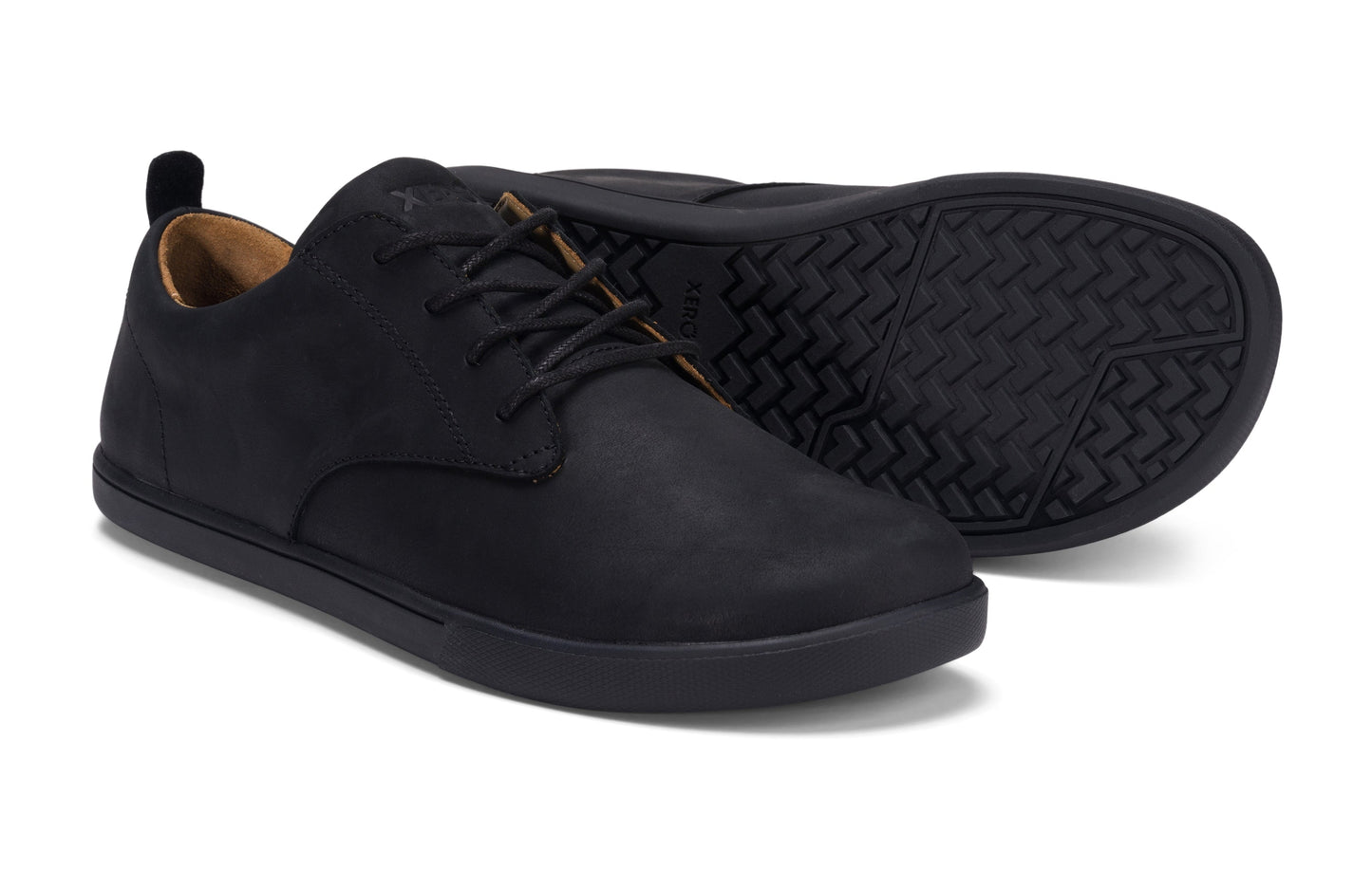 Xero Shoes Glenn Mens barfods casual oxford sko til mænd i farven black, par