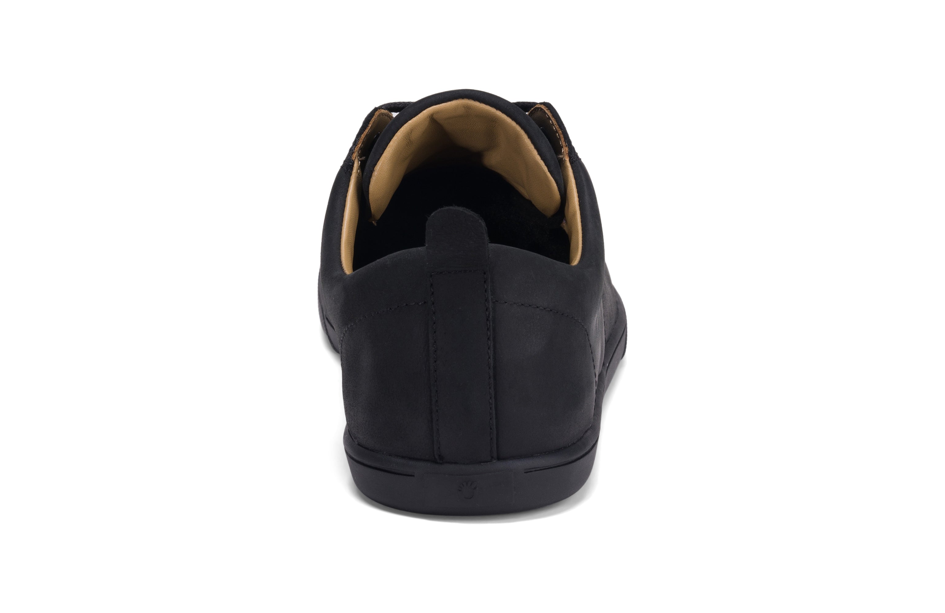 Xero Shoes Glenn Mens barfods casual oxford sko til mænd i farven black, bagfra