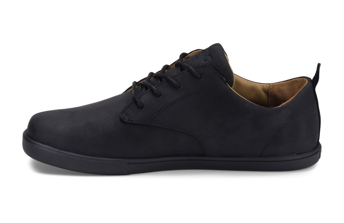 Xero Shoes Glenn Mens barfods casual oxford sko til mænd i farven black, inderside