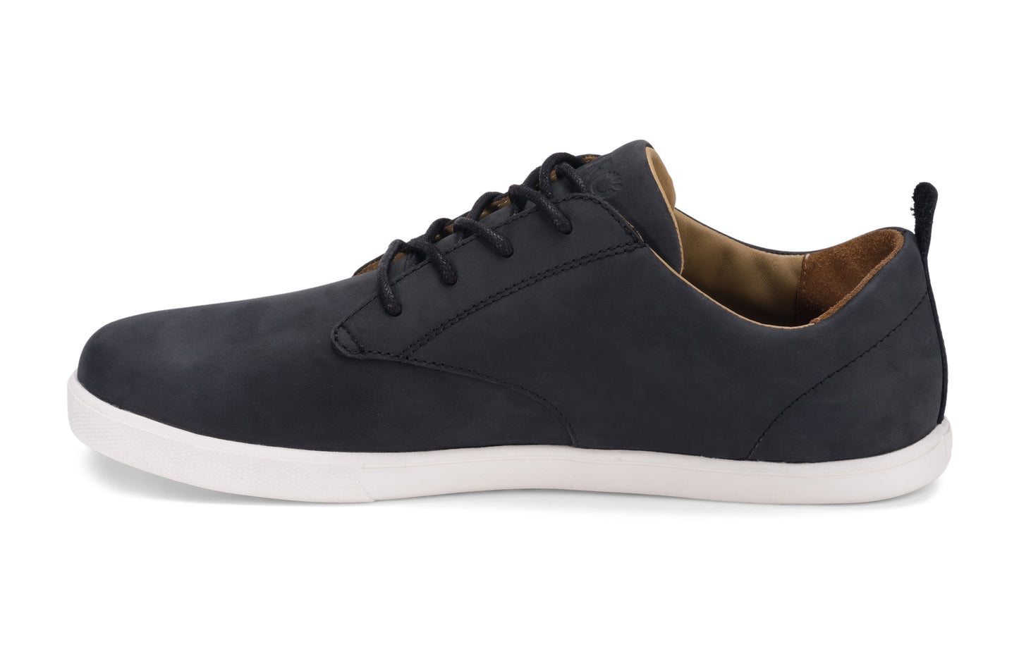 Xero Shoes Glenn Mens barfods casual oxford sko til mænd i farven black / white, inderside