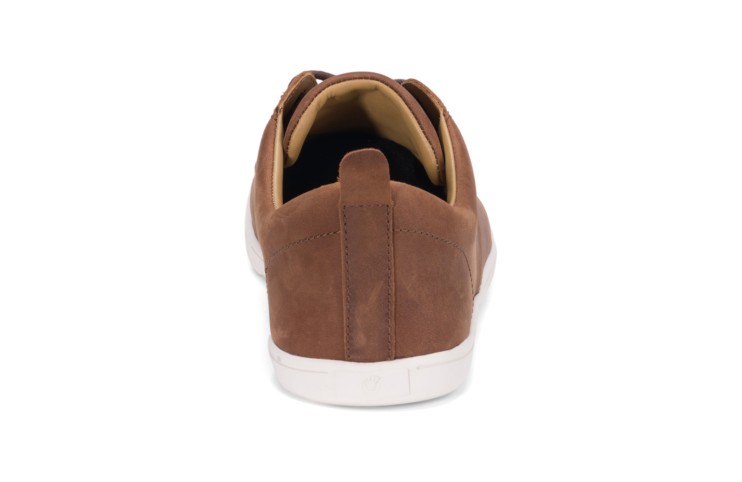 Xero Shoes Glenn Mens barfods casual oxford sko til mænd i farven brown, bagfra