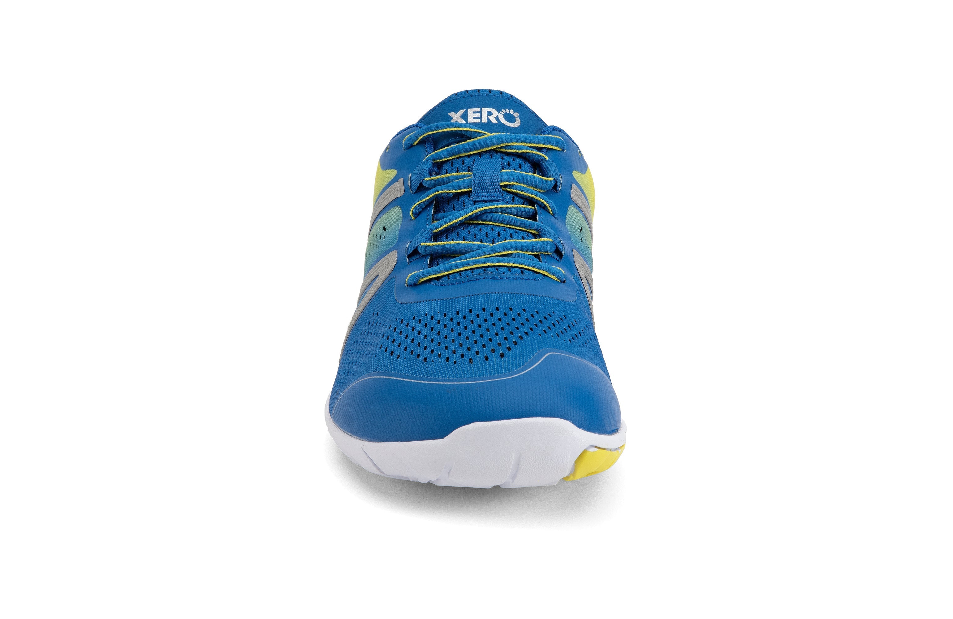 Xero Shoes HFS Mens barfods træningssko til mænd i farven victory blue/sulphur, forfra