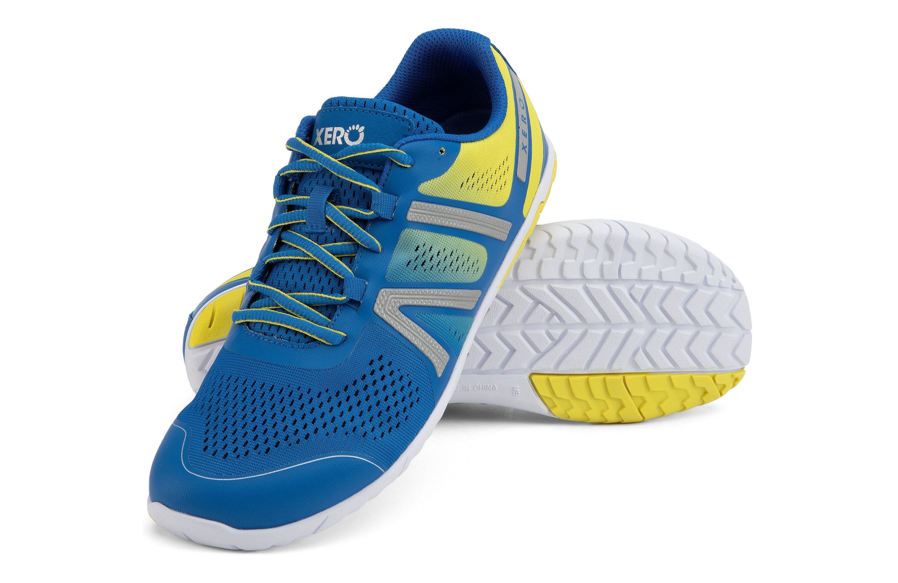 Xero Shoes HFS Mens barfods træningssko til mænd i farven victory blue/sulphur, par