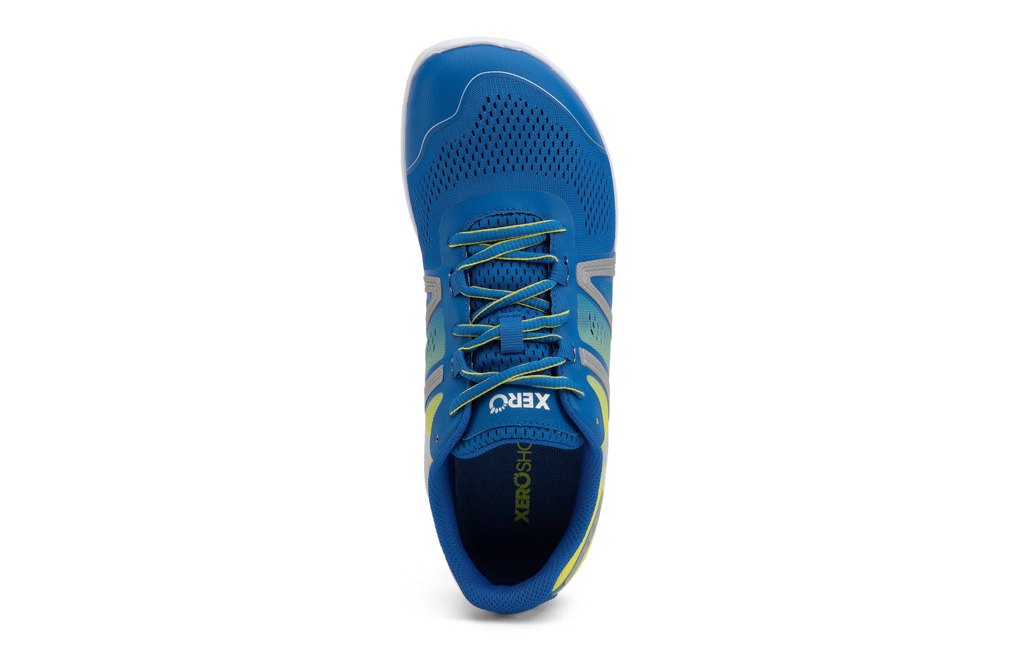 Xero Shoes HFS Mens barfods træningssko til mænd i farven victory blue/sulphur, top