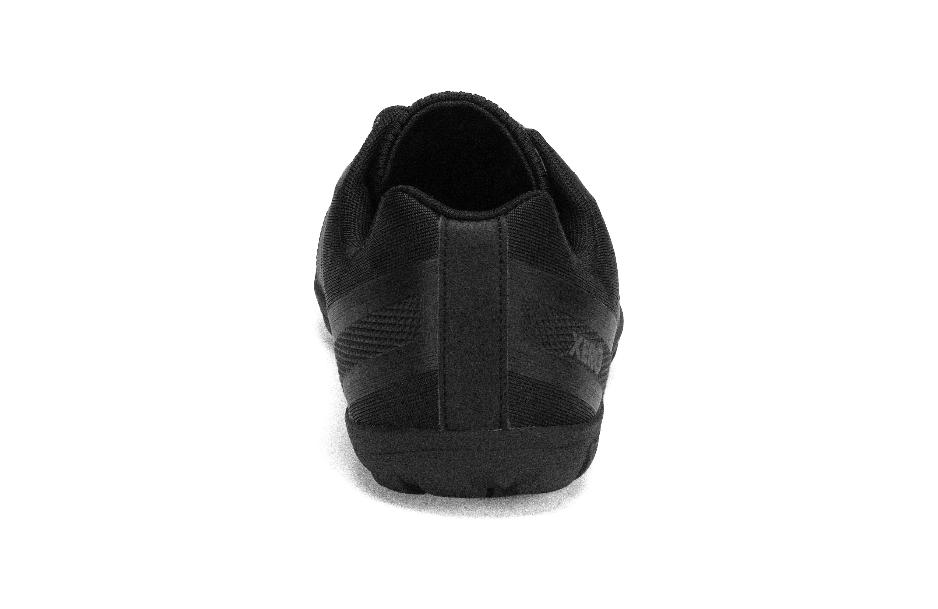 Xero Shoes Mesa Trail II Mens barfods vandresko til mænd i farven black, bagfra