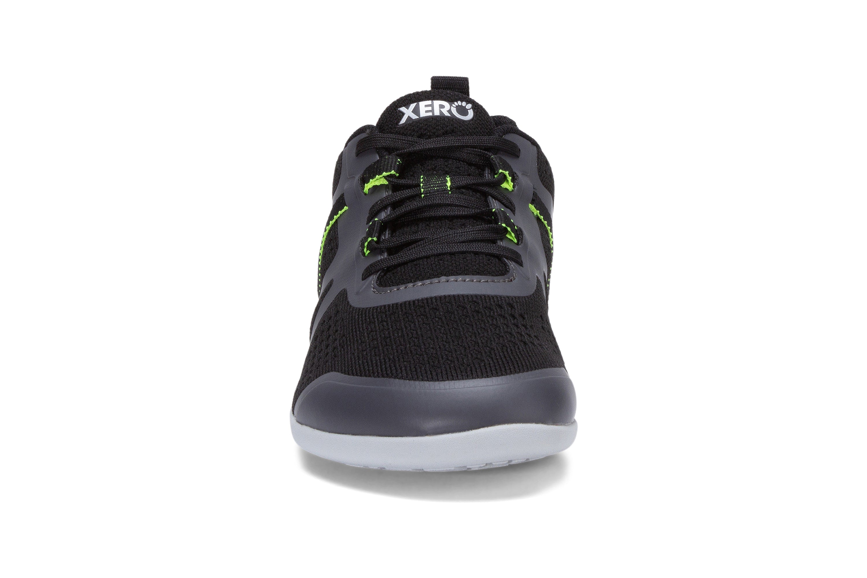 Xero Shoes Prio Neo Mens barfods performance træningssko til mænd i farven asphalt black, forfra