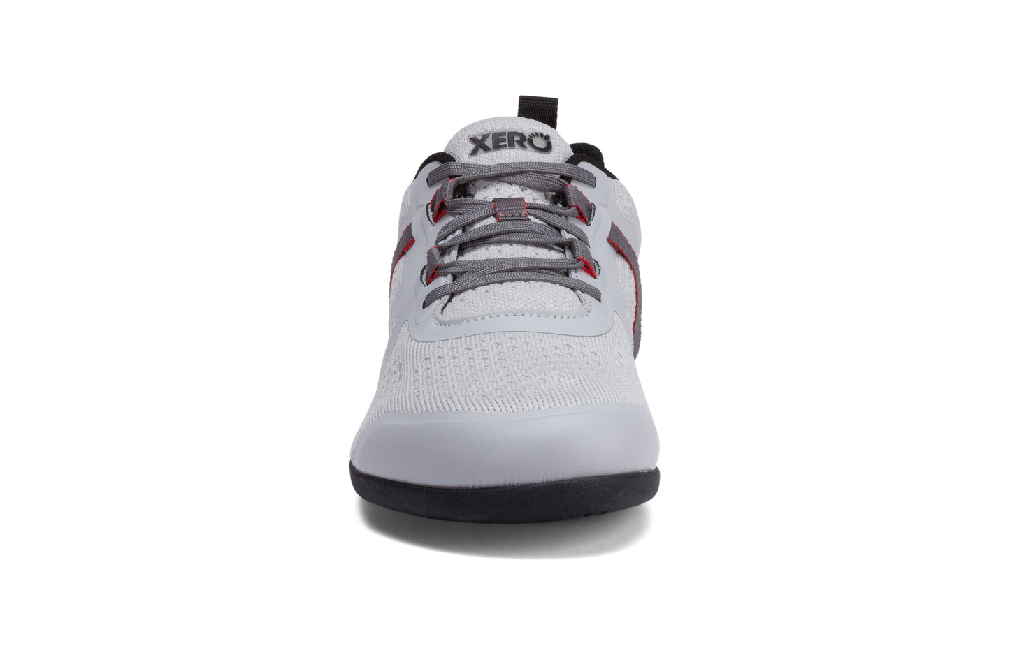Xero Shoes Prio Neo Mens barfods performance træningssko til mænd i farven quite gray, forfra