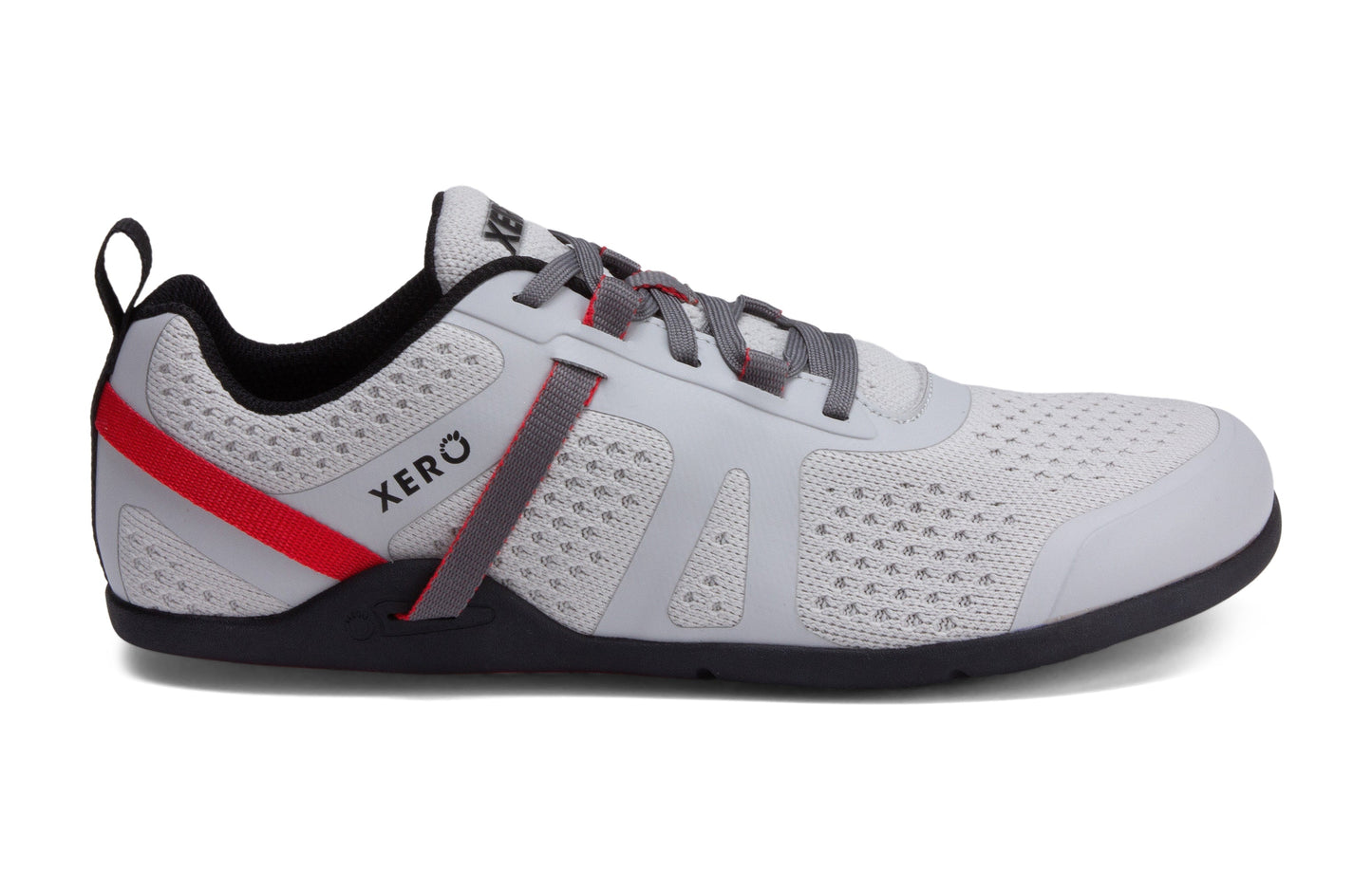 Xero Shoes Prio Neo Mens barfods performance træningssko til mænd i farven quite gray, yderside