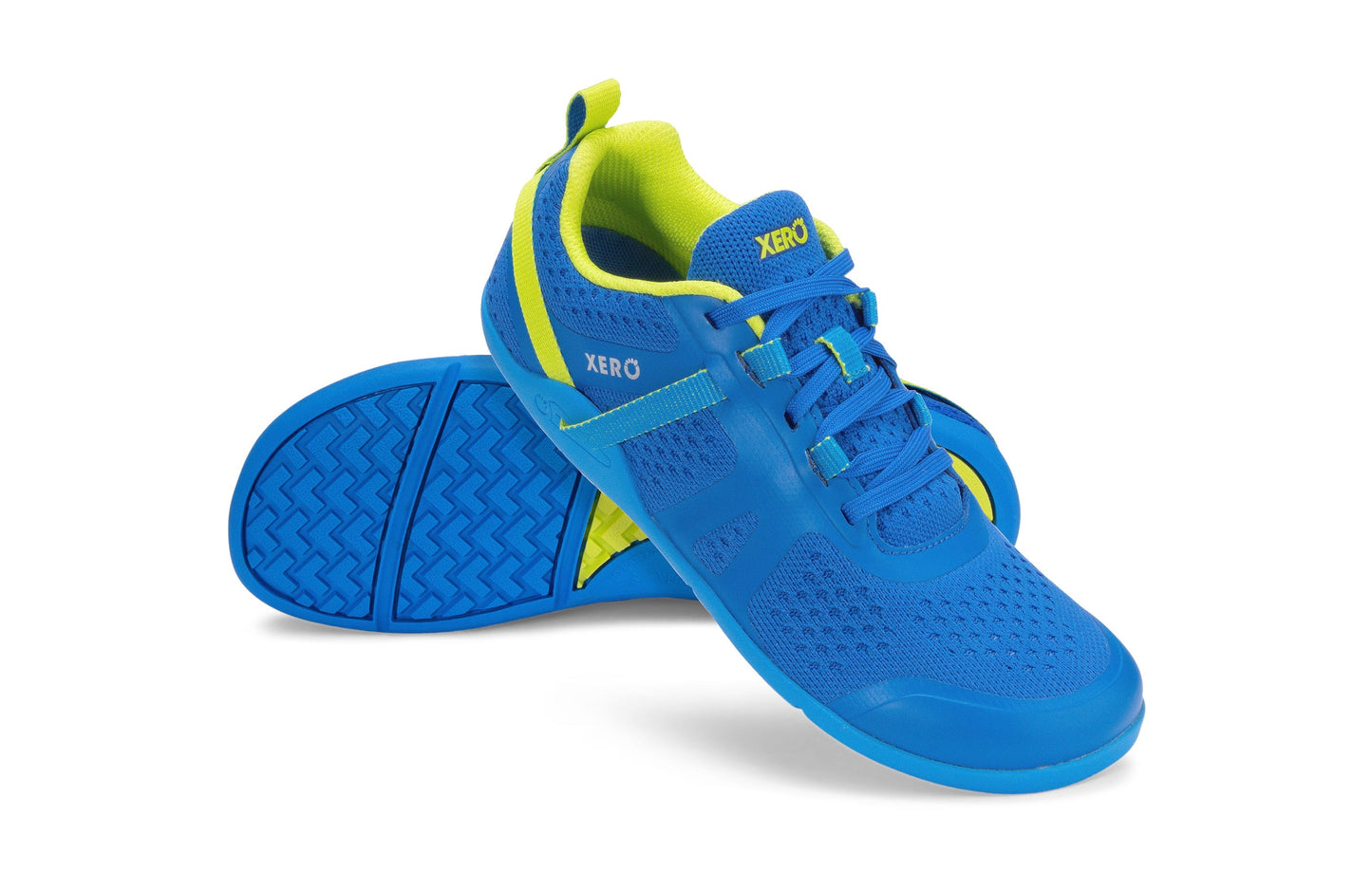 Xero Shoes Prio Neo Womens barfods athleisure trainer til kvinder i farven scuba / yellow, par