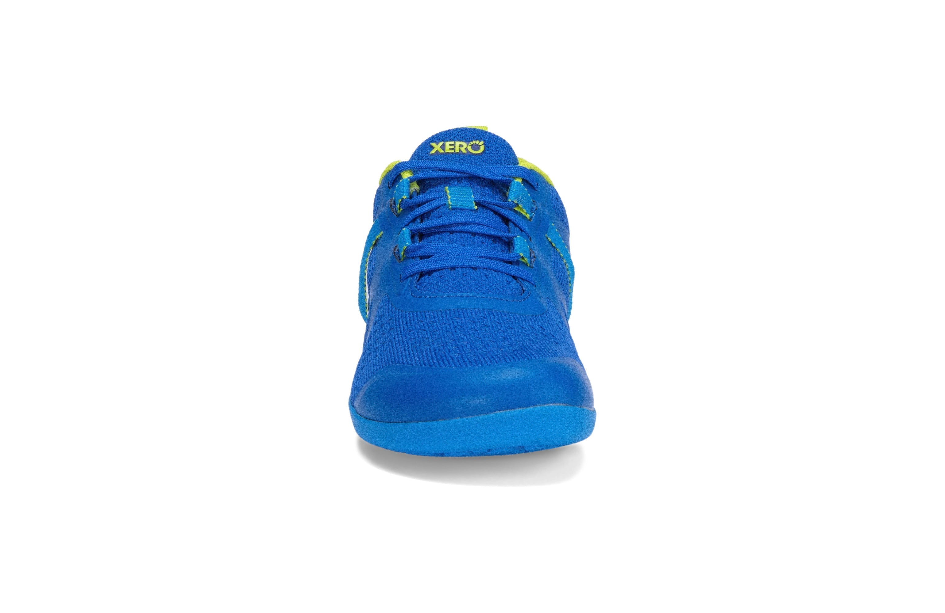 Xero Shoes Prio Neo Womens barfods athleisure trainer til kvinder i farven scuba / yellow, forfra