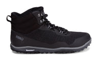 Xero Shoes Scrambler Mid Mens barfods lette vandrestøvler til mænd i farven black, yderside
