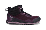 Xero Shoes Scrambler Mid Womens barfods lette vandrestøvler til kvinder i farven black / fig, yderside