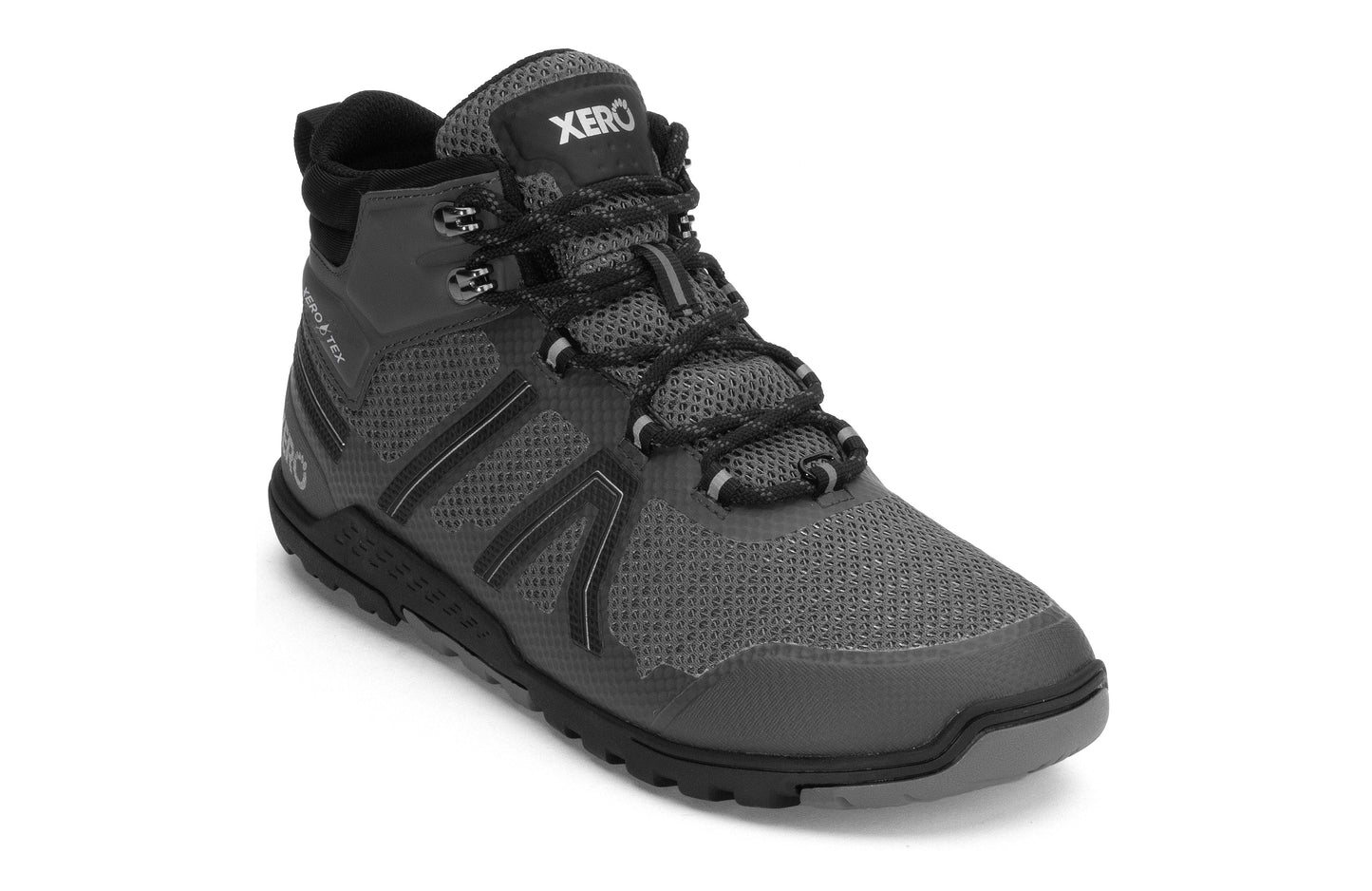Xero Shoes Xcursion Fusion barfods støvler til mænd i farven asphalt, vinklet