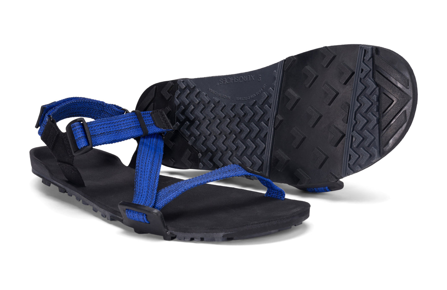 Xero Shoes Z-Trail EV Mens barfods vandresandaler til mænd i farven sodalite blue, par