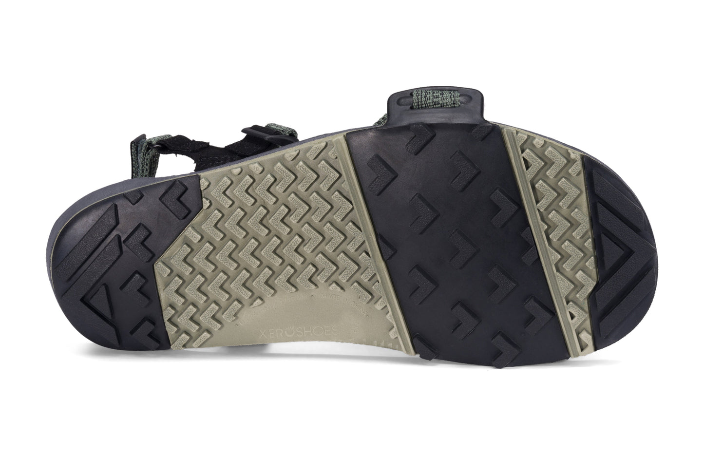 Xero Shoes Z-Trail EV Mens barfods vandresandaler til mænd i farven vetiver green, saal