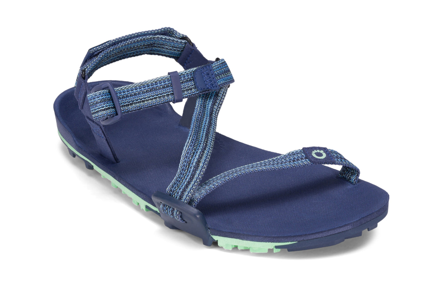 Xero Shoes Z-Trail EV Women barfods sandaler til kvinder i farven blue indigo, vinklet