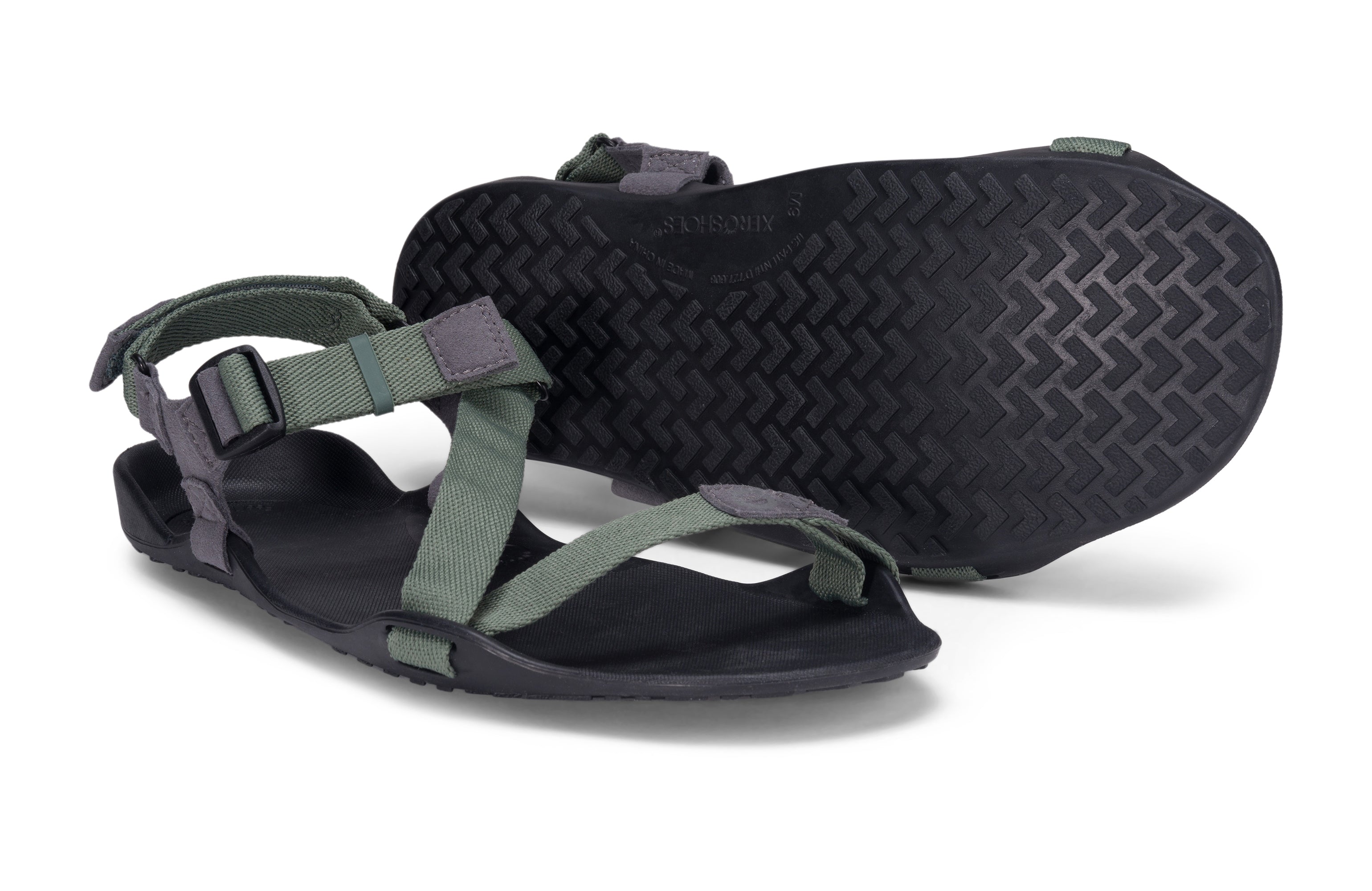 Xero Shoes Z-Trek Men barfods sandaler til mænd i farven forest, par