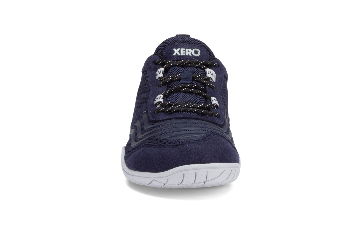 Xero Shoes 360° Mens barfods træningssko til mænd i farven navy, forfra