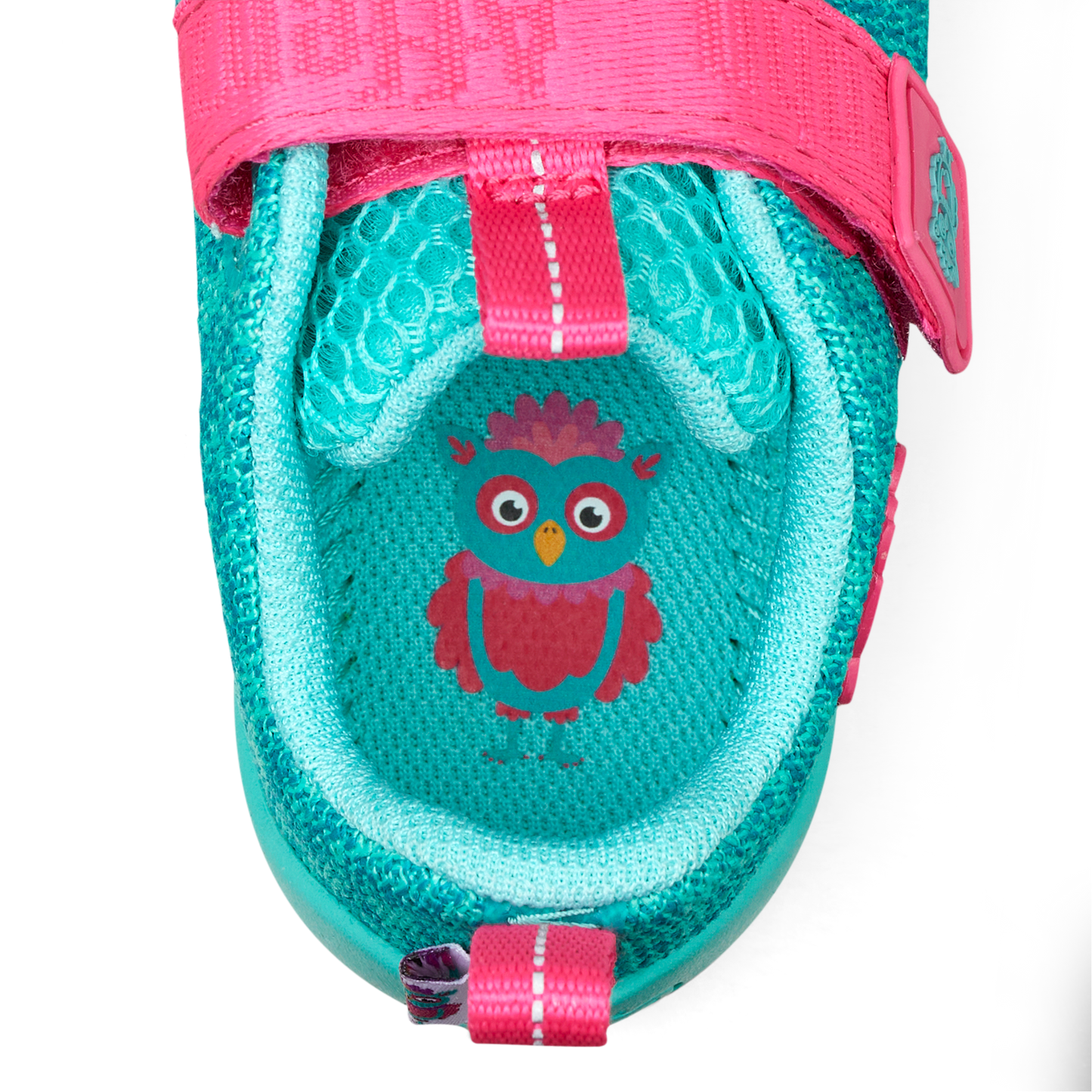 Affenzahn Knit Happy barfods sneakers til børn i farven owl, detalje