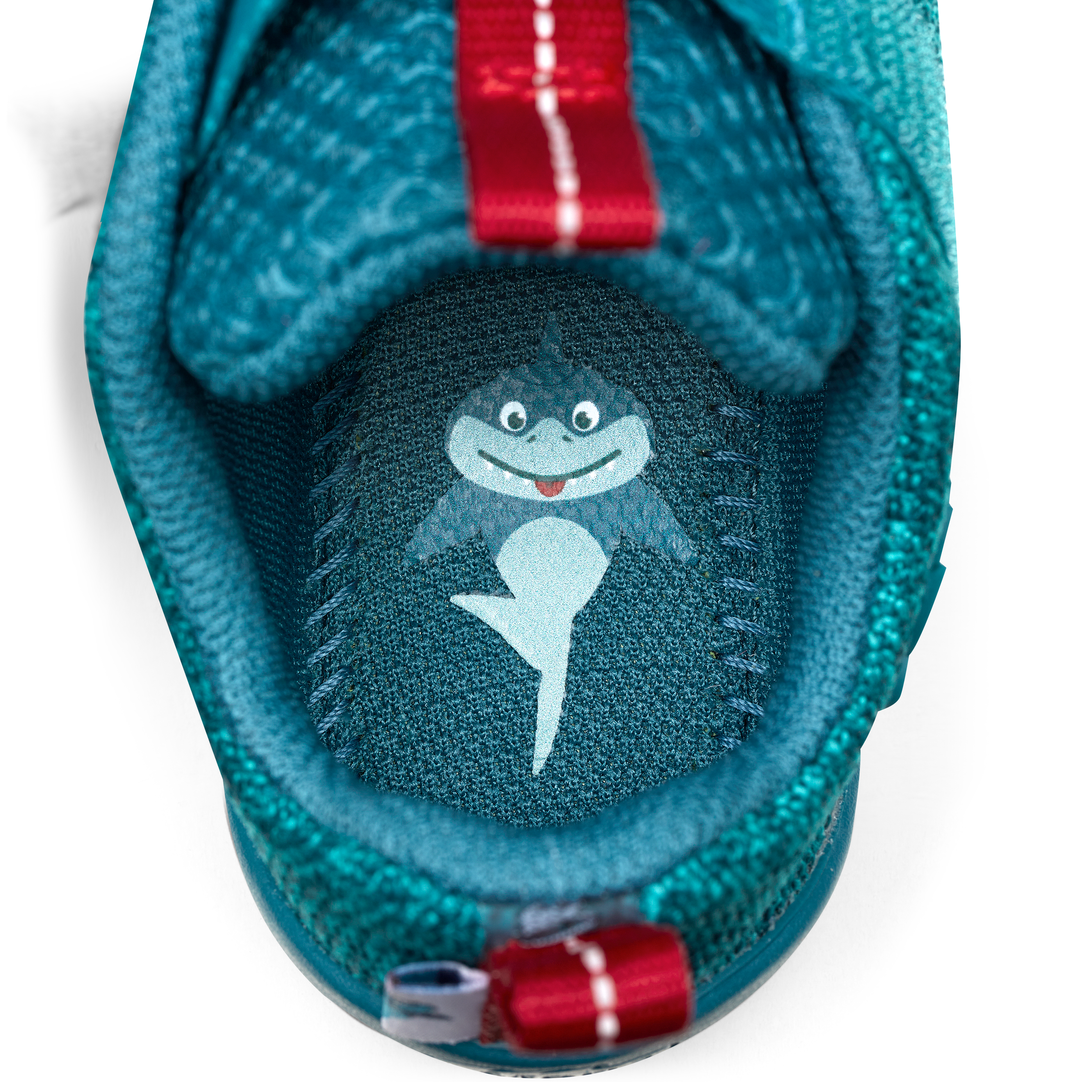 Affenzahn Knit Happy barfods sneakers til børn i farven shark, detalje